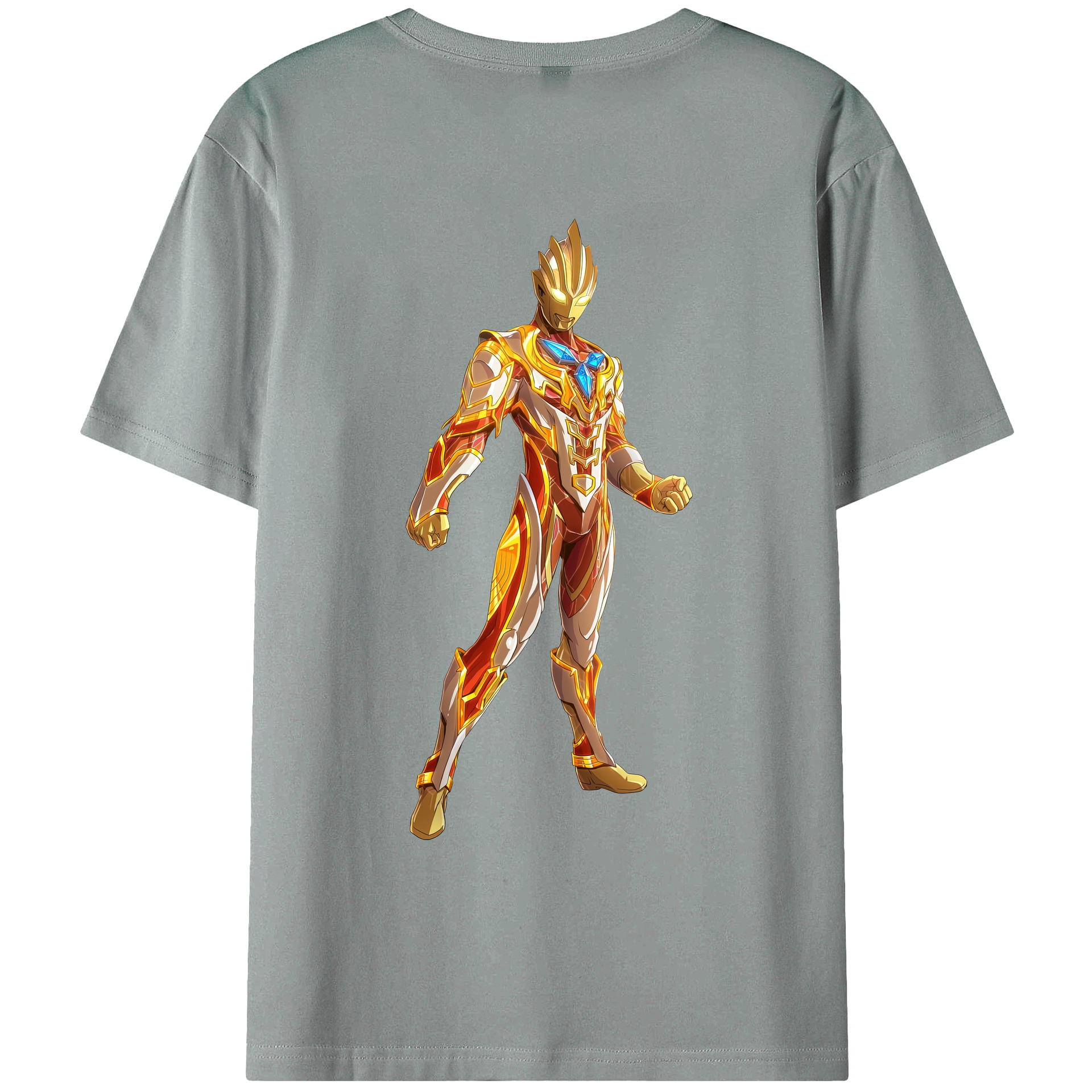 （画像用） ウルトラマン Ultraman 綿100％ メンズ半袖Tシャツ（バックプリント） 通気性